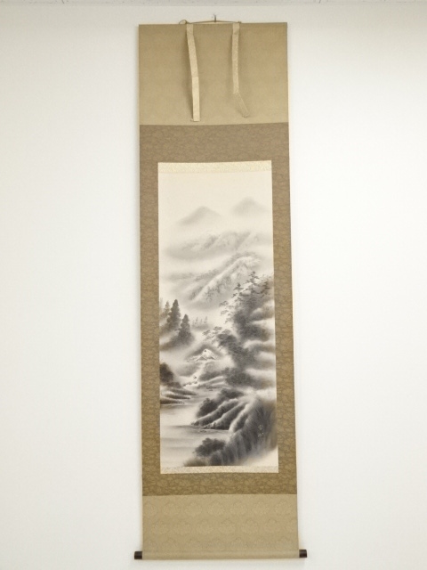 JAPANESE HANGING SCROLL / HAND PAINTED / LANDSCAPE